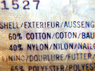 ウールリッチの60/40クロスの表示タグ