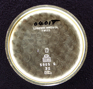 ロンジン　クロノグラフの裏蓋