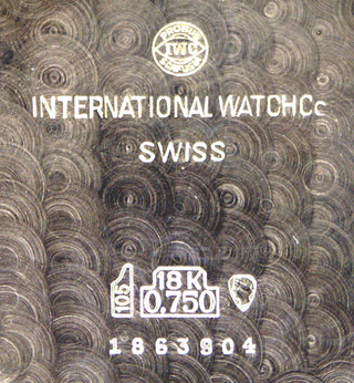 IWC センターセコンドの裏蓋