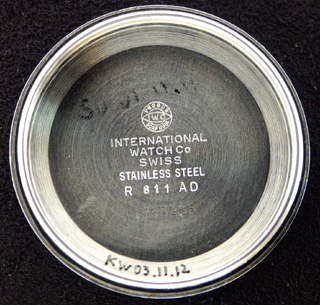 IWC ヨットクラブの裏蓋