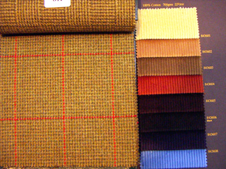 コーデュロイのトラウザーズもオーダーできる