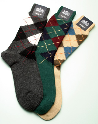 カシミヤ アーガイル 5ダイヤ