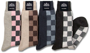 メランジ インターシャ バンナーブロック