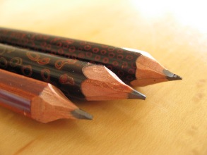 五十音　漆塗り鉛筆