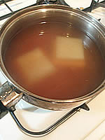 豆腐と餅を温める