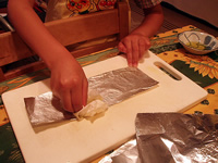 アルミ箔の準備