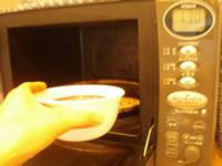 電子レンジにかける