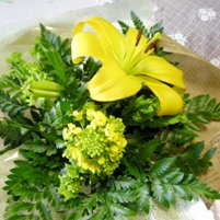 黄色いお花を入れます