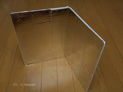 銀色レフ板完成