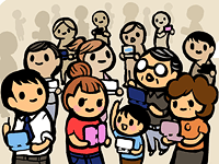 DSをやる色々な人たちの図