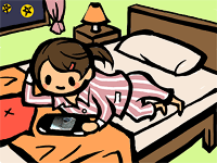 PSPでお布団でゲームの図
