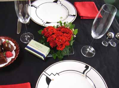 バレンタインのテーブルコーディネート