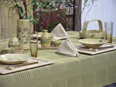 黄瀬戸を使ったテーブルコーディネート