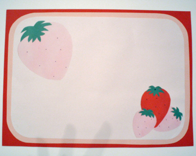 手作りのイチゴのマット