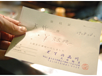 どての品川・領収書